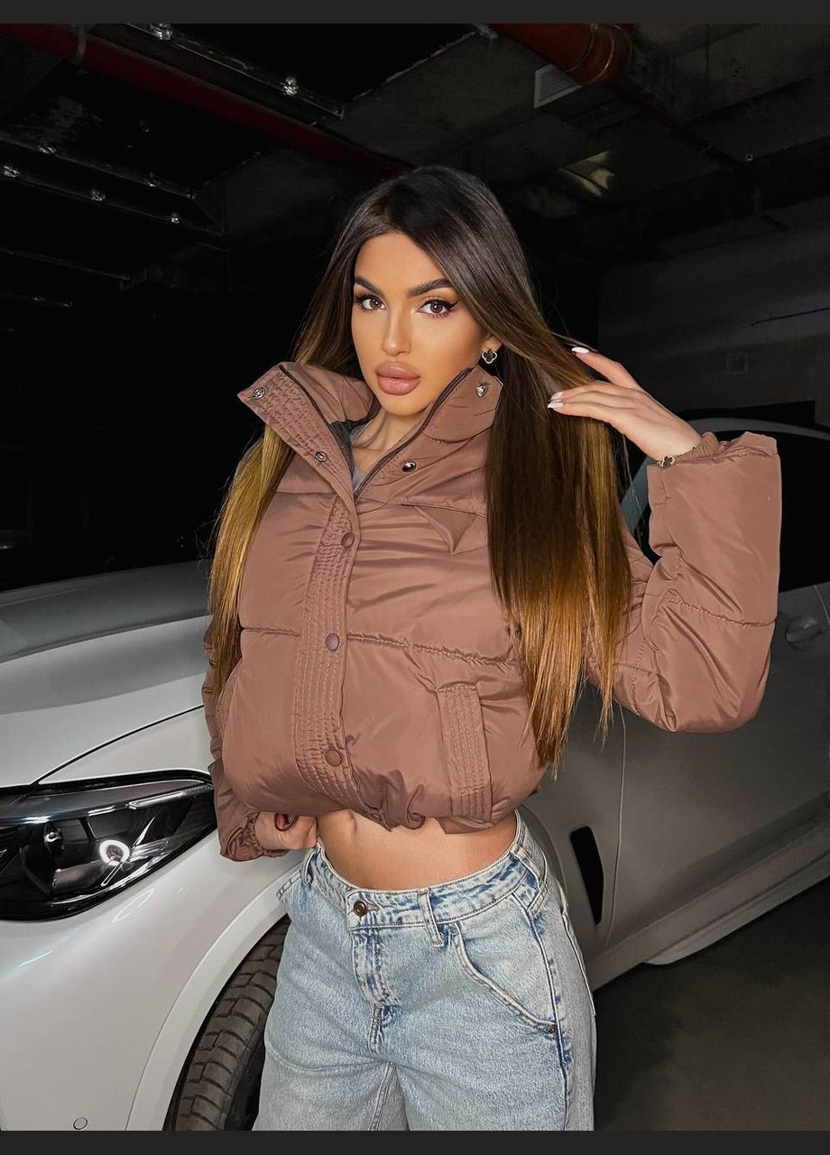 Кофейная куртка весна/осень No Brand