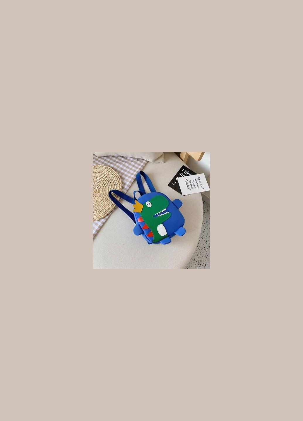 Детский рюкзак синий с динозавром большой КиП (290683261)