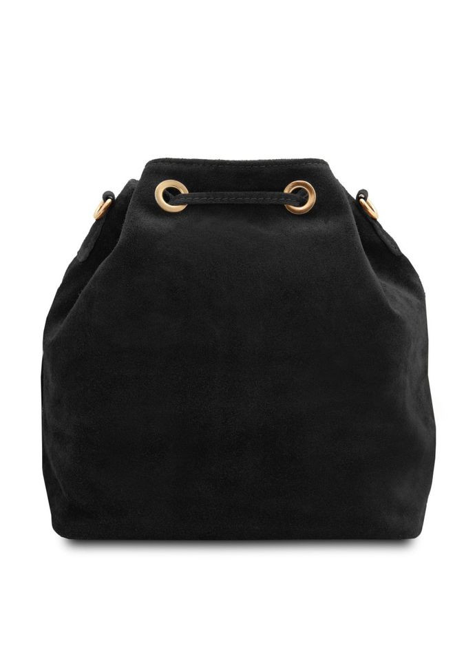 Жіноча замшева сумка на плече (Італія) fz189605 чорна Firenze (316702206)