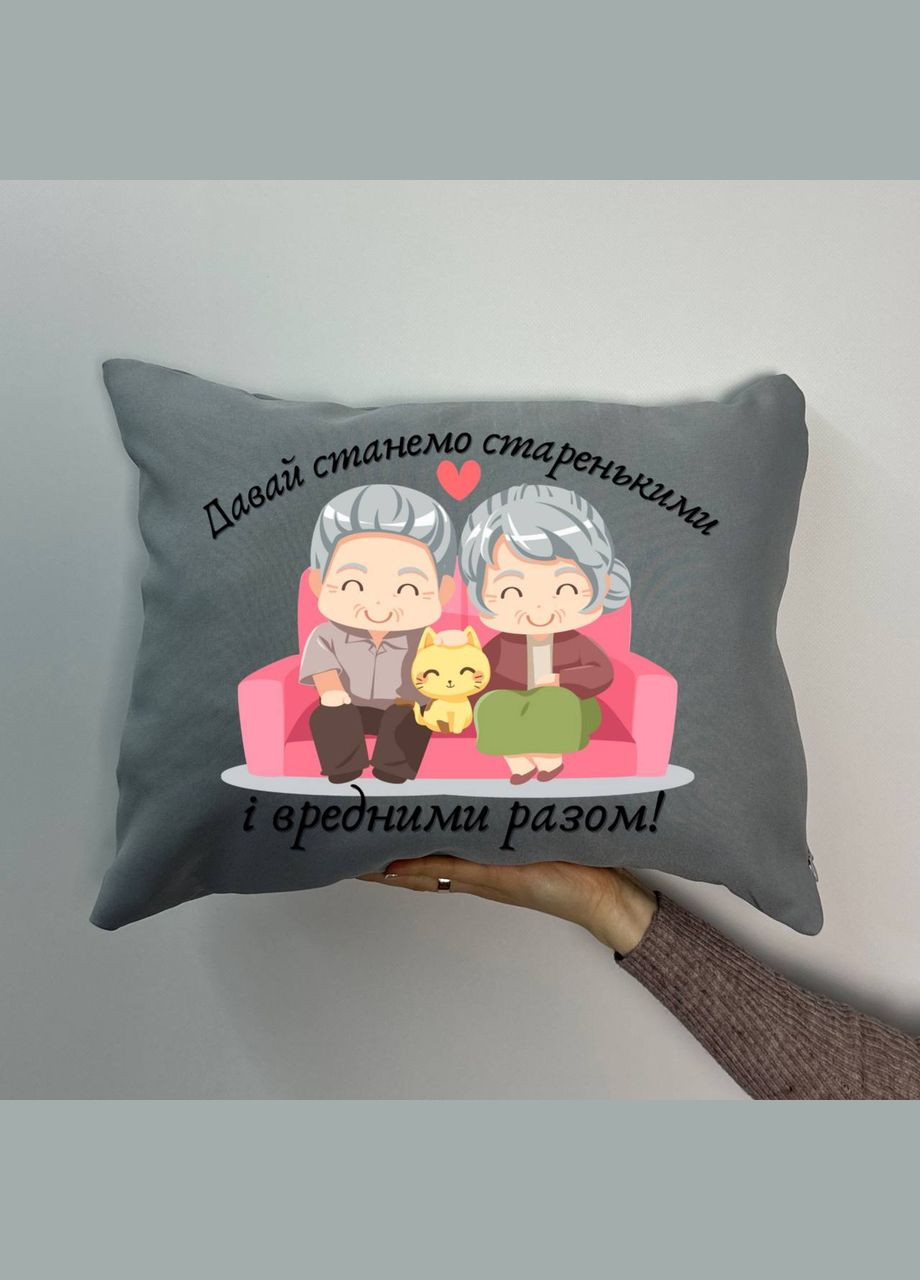 Подушка с габардиновым принтом Тимо все, черная 35х35 (1883) Hand Made (350942368)