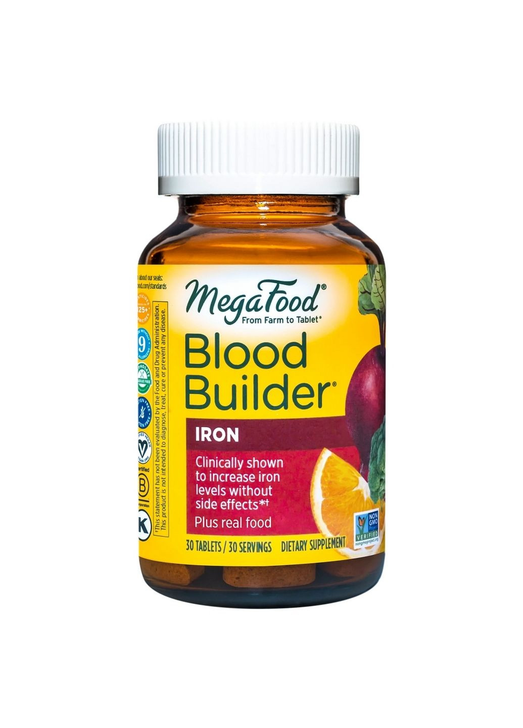 Витамины и минералы Blood Builder, 30 таблеток MegaFood (293419994)