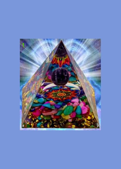 Органитовая энергетическая пирамида с натуральным аметистом природными кристалами Рейки Чакра Медитация No Brand (292260421)