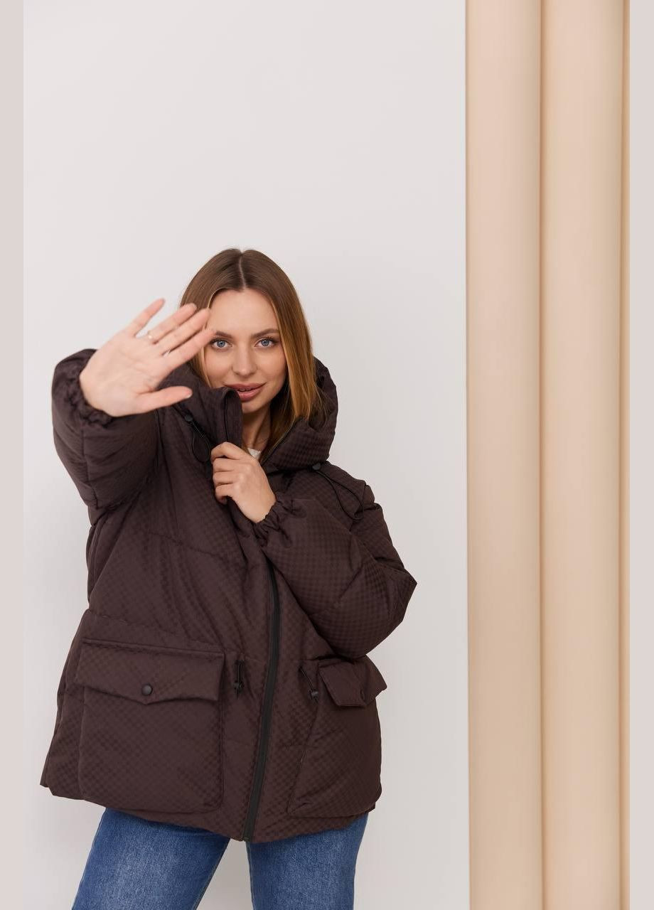 Коричнева sane grase: жіноча куртка kim No Brand