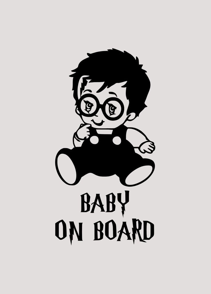 Вінілова наклейка на автомобіль Baby on Board - Гаррі Поттер та монтажна плівка 50x26 см No Brand (322301183)