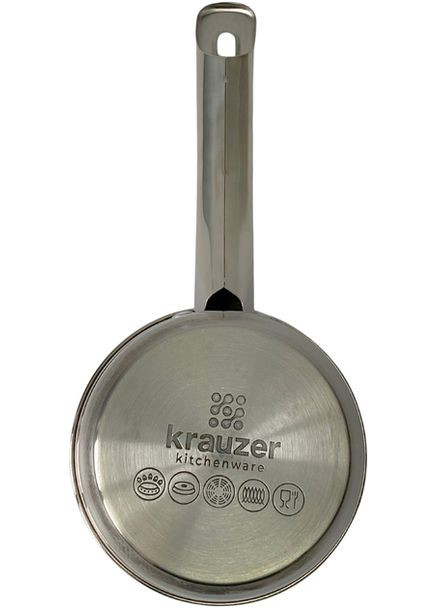 Ковшик со стеклянной крышкой Constant 0.6 л арт. 78002 Krauzer (363558813)