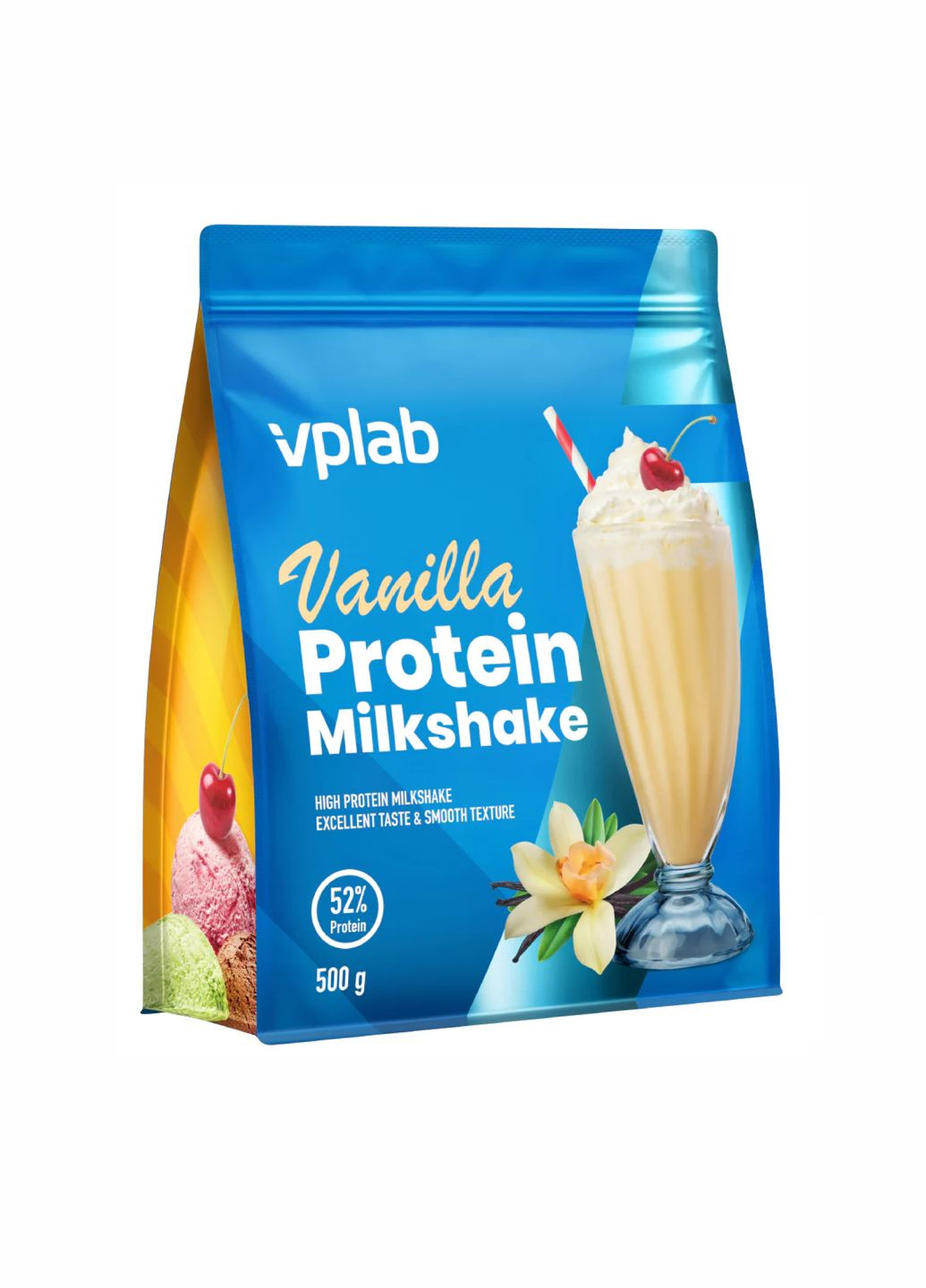 Протеїновий молочний коктейль для чоловіків і жінок 500г Ваніль високий білок низькі калорії VPLab Nutrition (370299619)