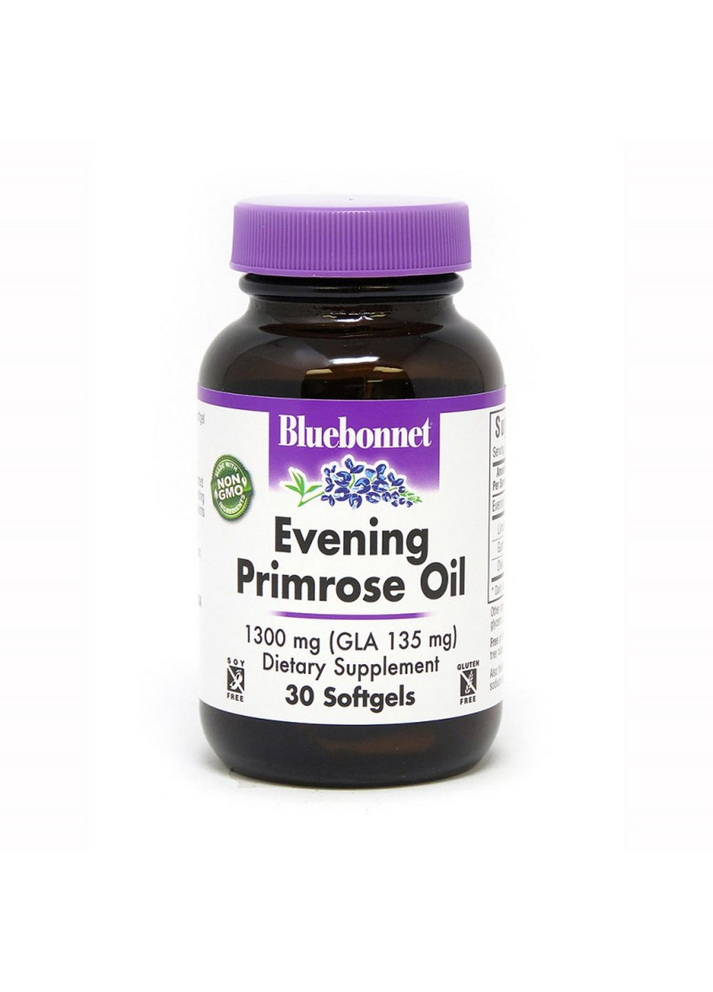 Жирні кислоти Evening Primrose Oil 1300 mg, 30 капсул Bluebonnet Nutrition (293341176)