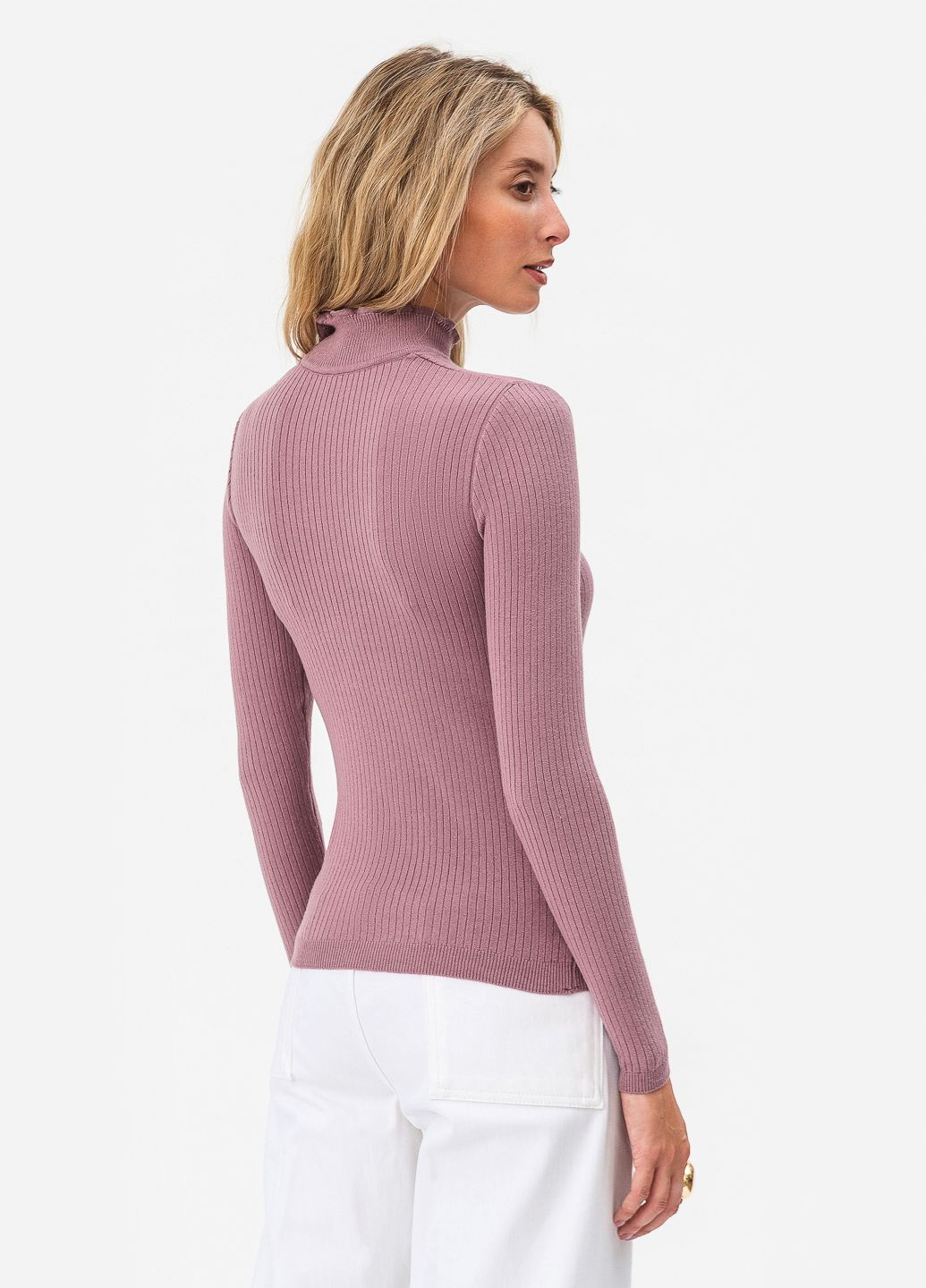 Елегантний лонгслів з хвилястим коміром - стійкою. SVTR (361361982)