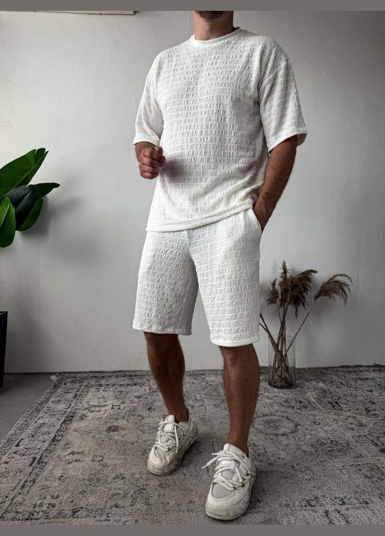 Комплект футболка шорты мужской стильный легкий трикотаж Турция No Brand (370965123)