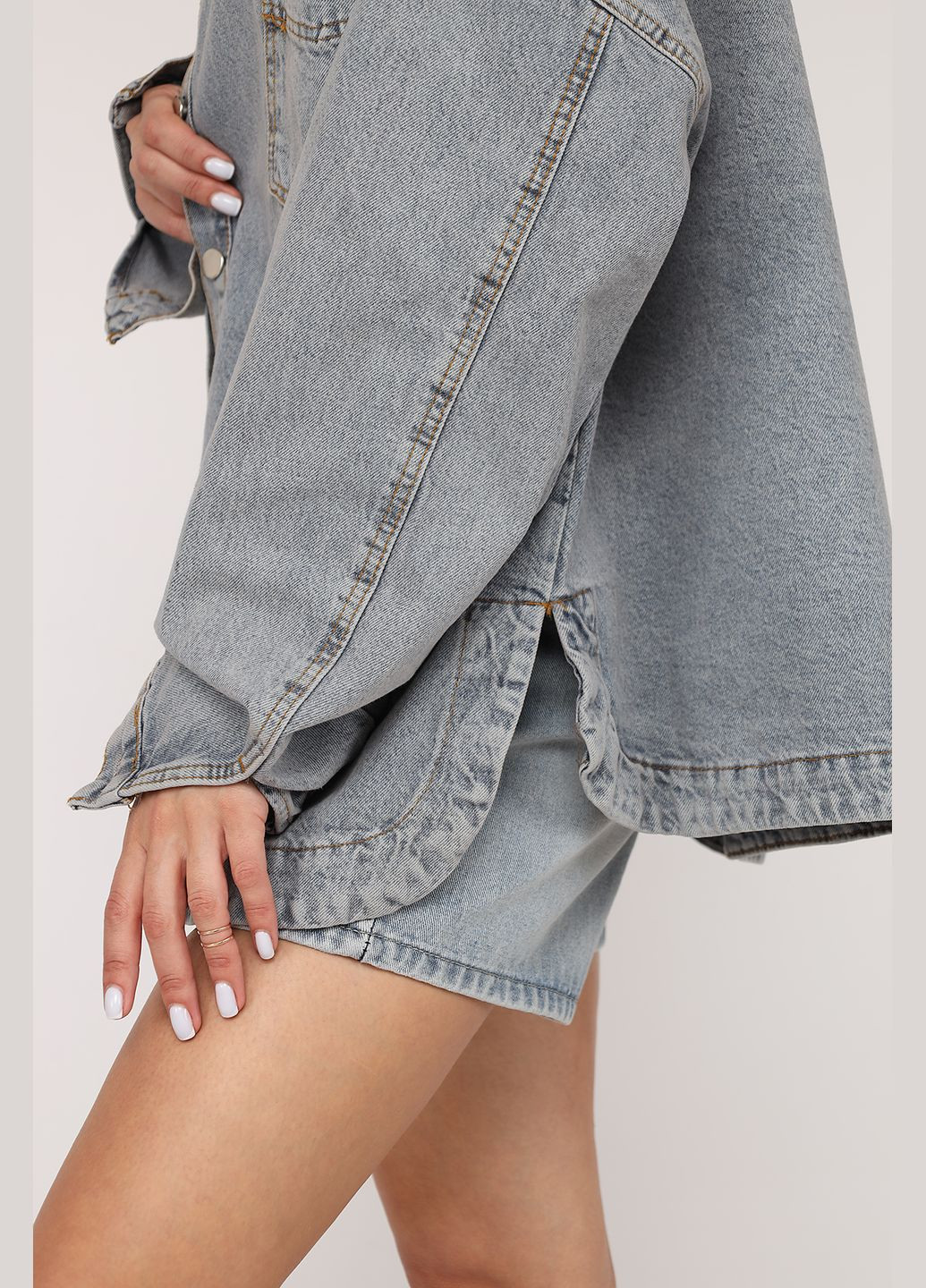 Сорочка джинсова жіноча колір блакитний ЦБ-00272491 Yuki (327215206)