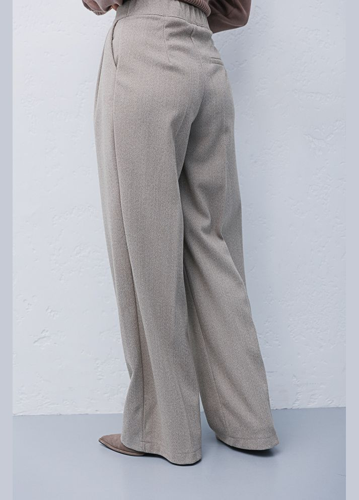 Женские теплые брюки классические темно-бежевые Arjen (294907378)