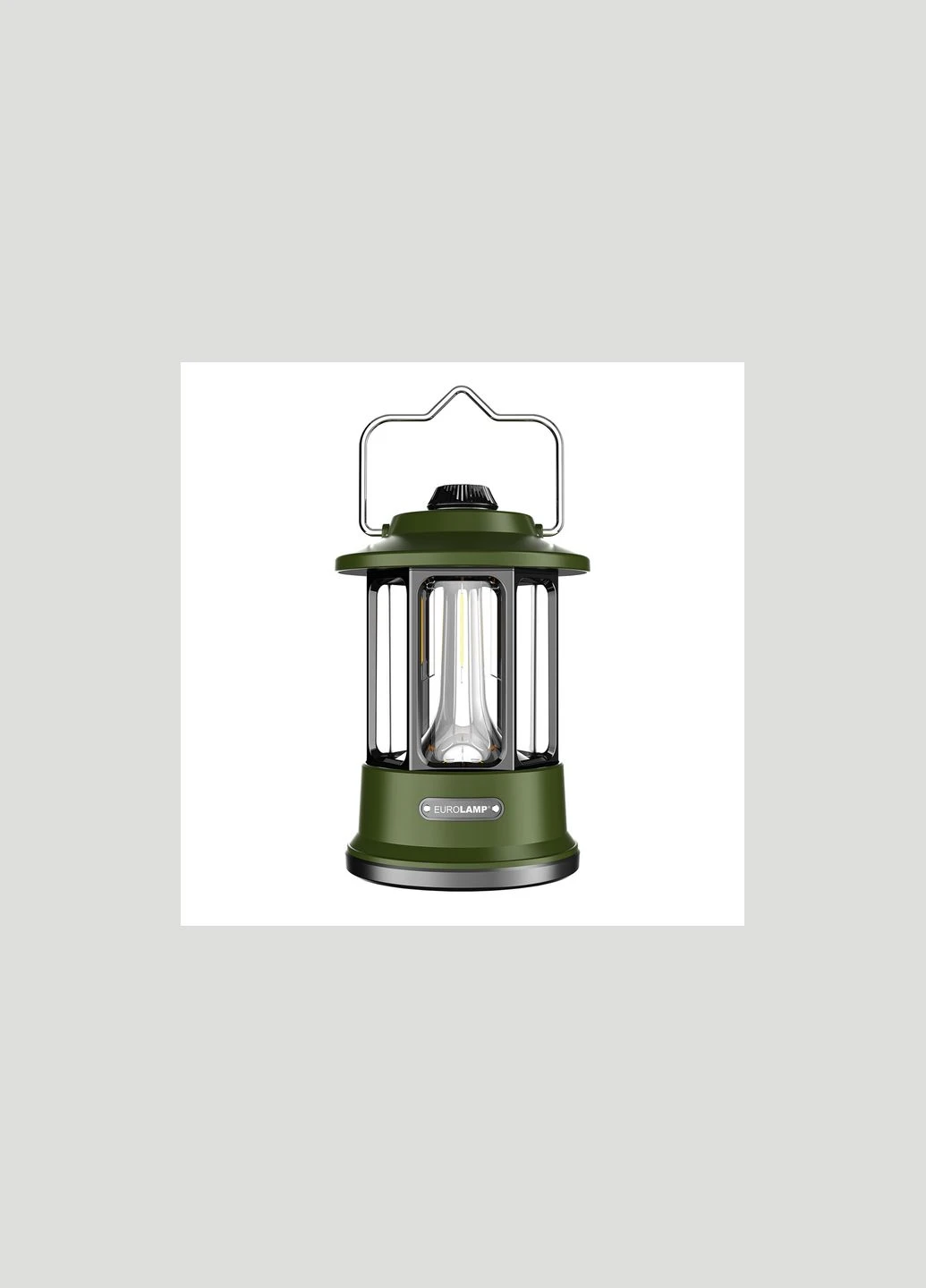 LED ліхтар портативний 6W 220lm 3000-4000K 165x110mm [4262380660267] CL-6W(green) на акумуляторі Eurolamp (337144980)