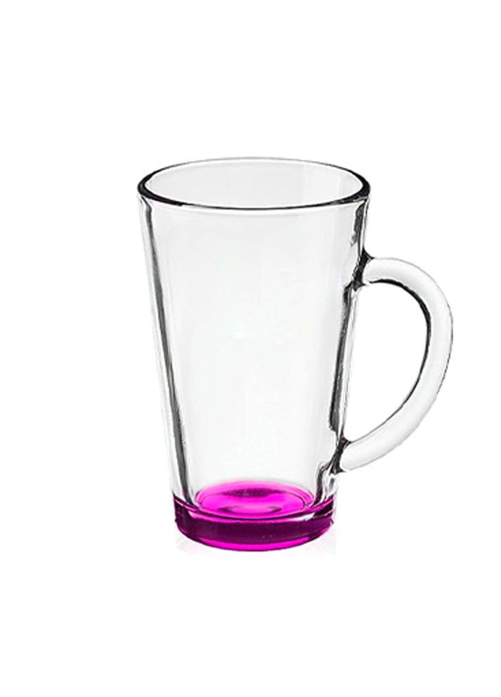 Чашка с фиолетовым дном прозрачная стеклянная 300 мл 71572 No Brand (277964762)