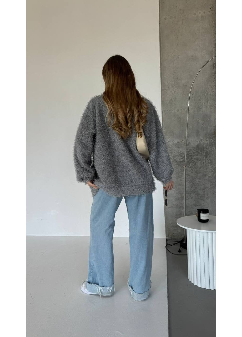 Серый демисезонный кардиган MonCher