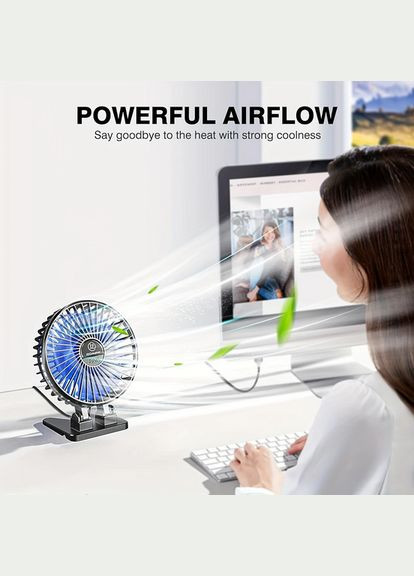 Настільний вентилятор від USB 3 швидкості ZLS-USB77 синій No Brand (316714918)