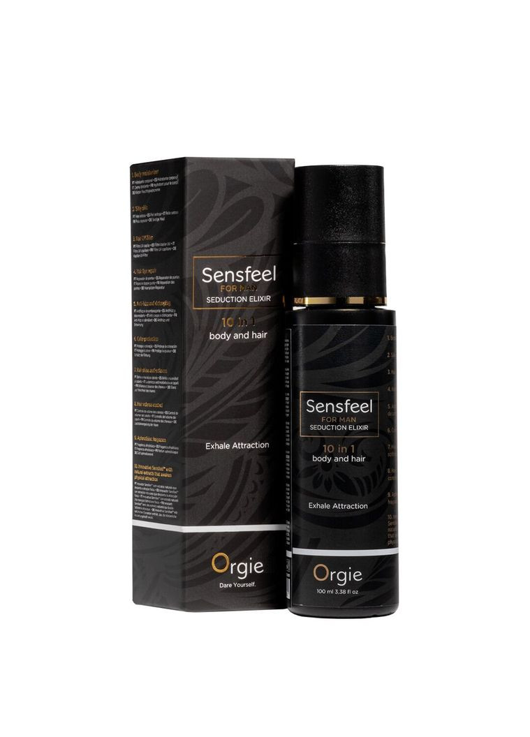 Лосьйон з феромонами для тіла та волосся – Sensfeel Seduction Elixir 10 in 1 for Man (100 мл) Orgie (369948883)
