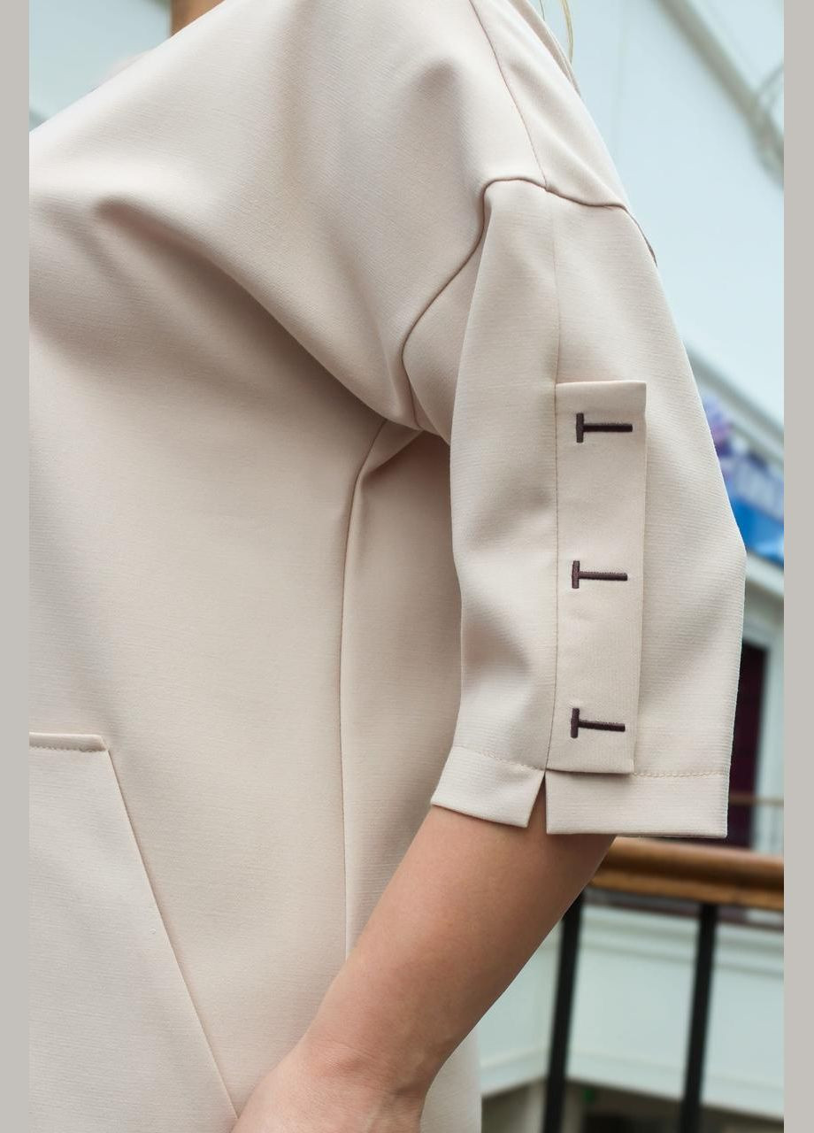 Бежева повсякденний сукня соломія кремовий 0405 Vlavi