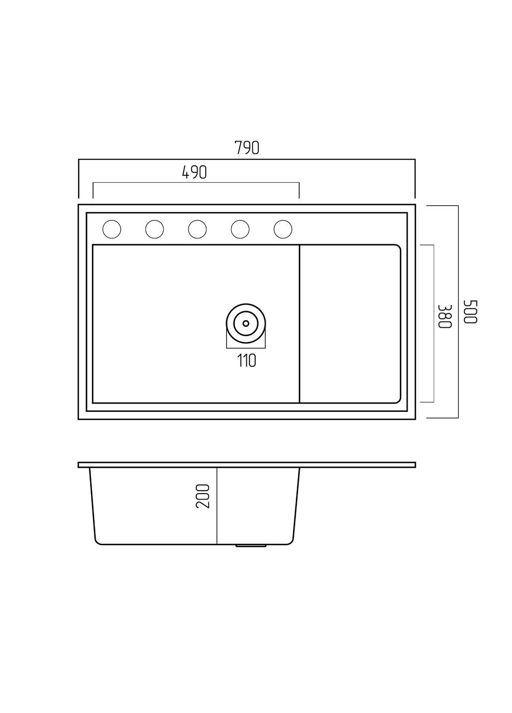 Гранітна мийка для кухні 7950 AZURIT матова Біла в крапку Platinum (293246463)