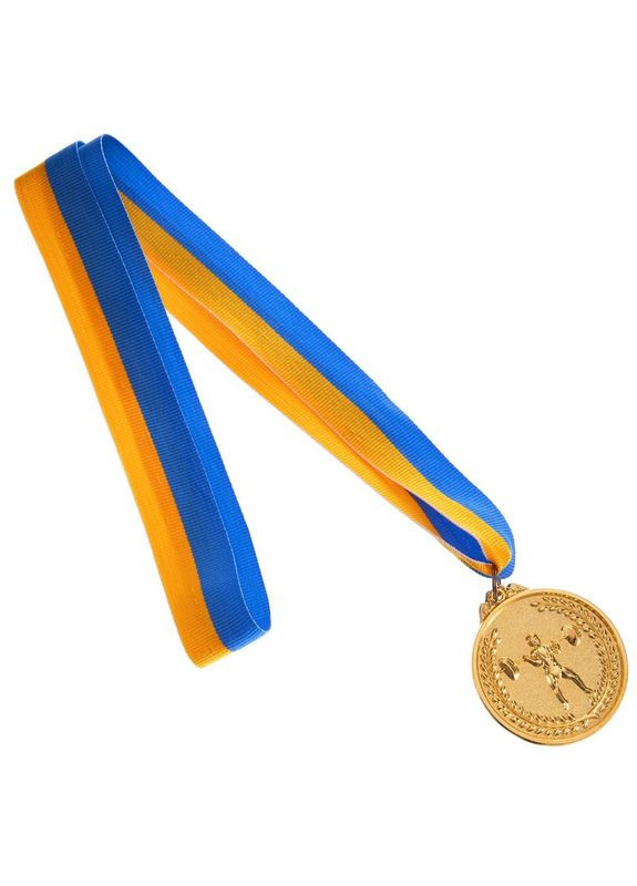 Медаль спортивная с лентой Штанга d-5см C-7023-1 (металл, d-5см, 25g, 1-золото) SP-Sport (361438903)