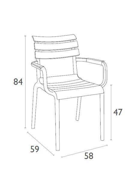 Стілець садовий Paris Оливковий Siesta (372178856)