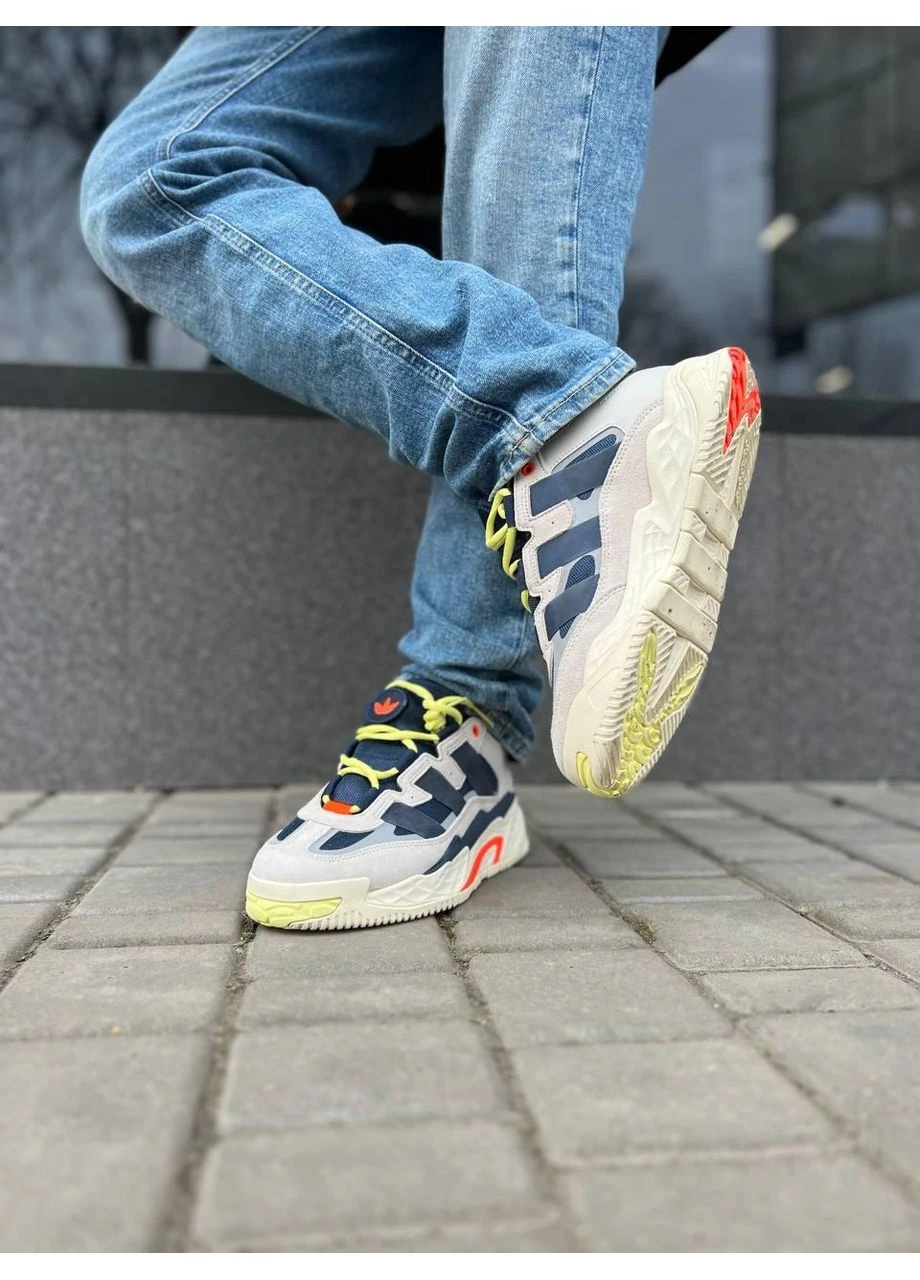 Синій кросівки чоловічі adidas niteball cream blue адідас найтбол сині демісезон No Brand