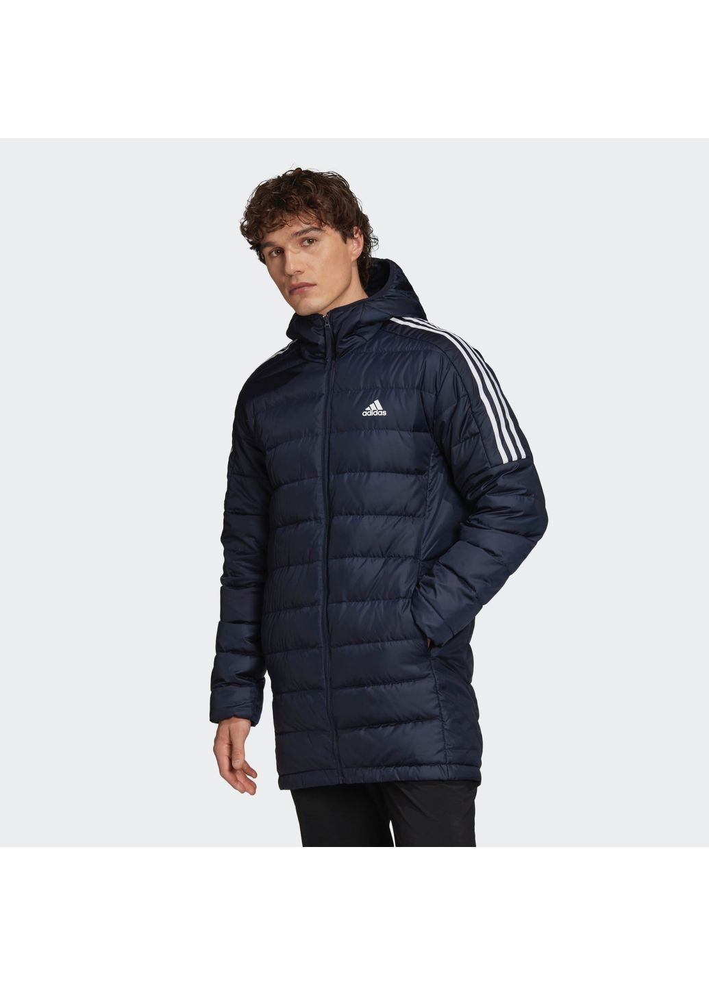 Синий Пуховик adidas