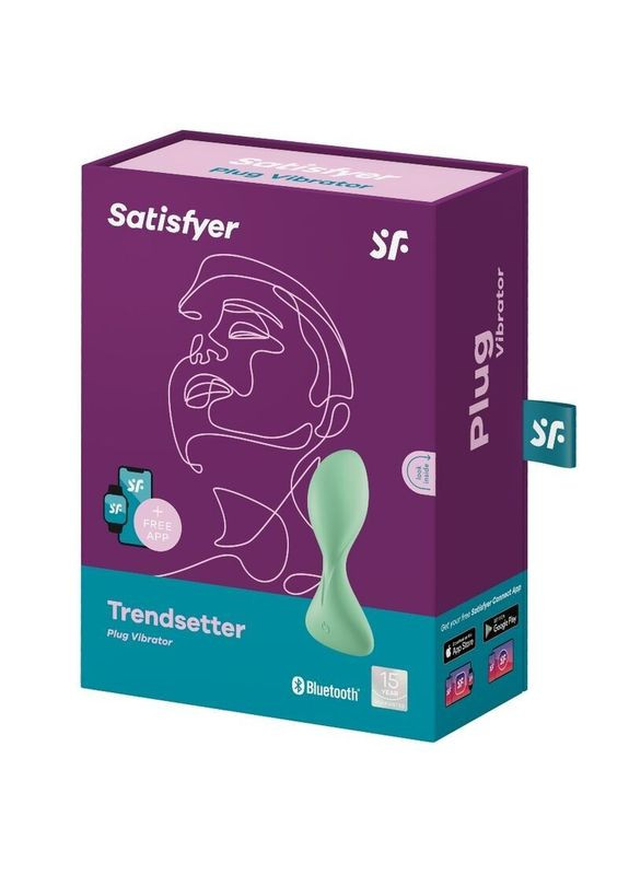 Анальная смартпробка с вибрацией Trendsetter Green Satisfyer (297516755)