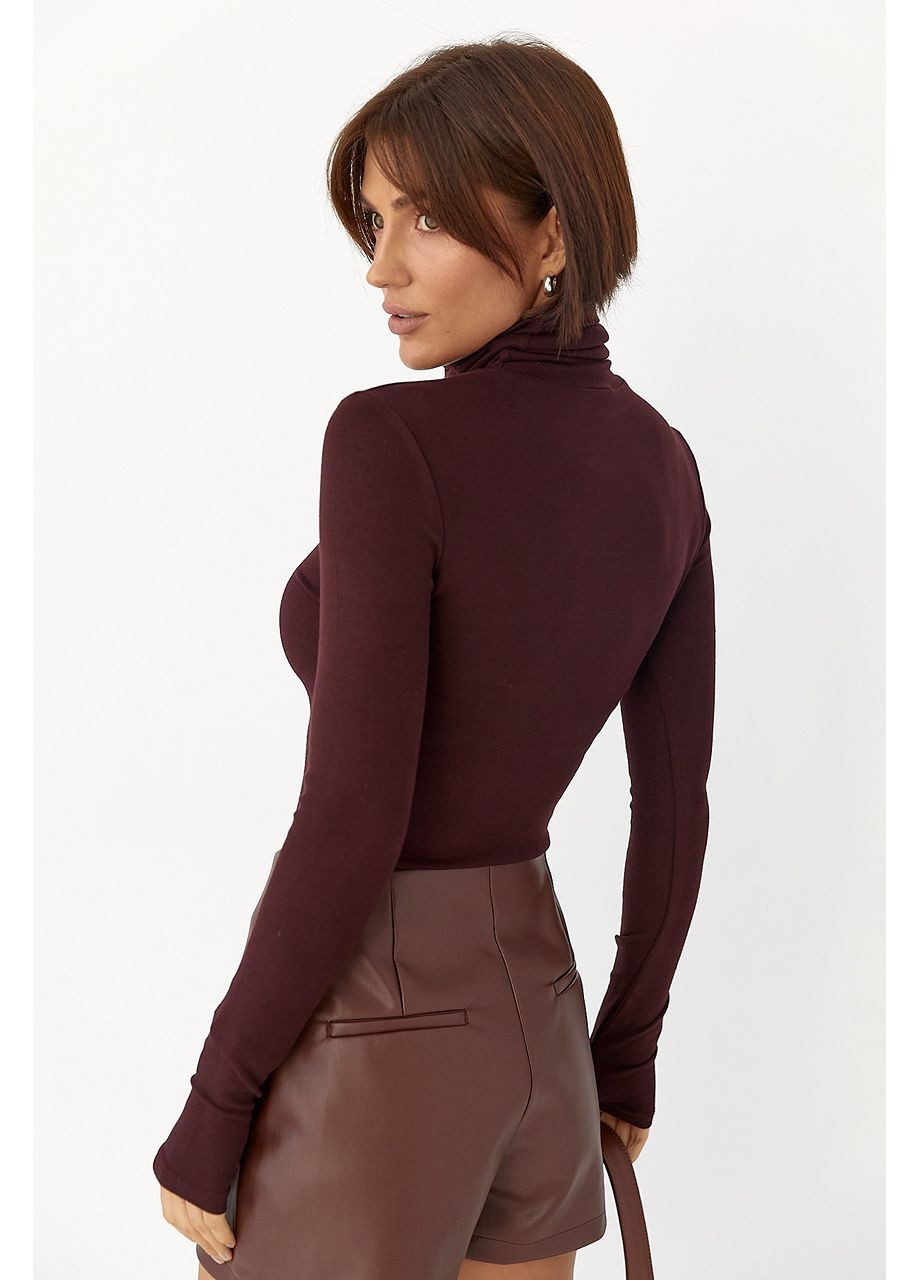 Однотонний гольф із високою горловиною - чорний колір Lurex (364967744)