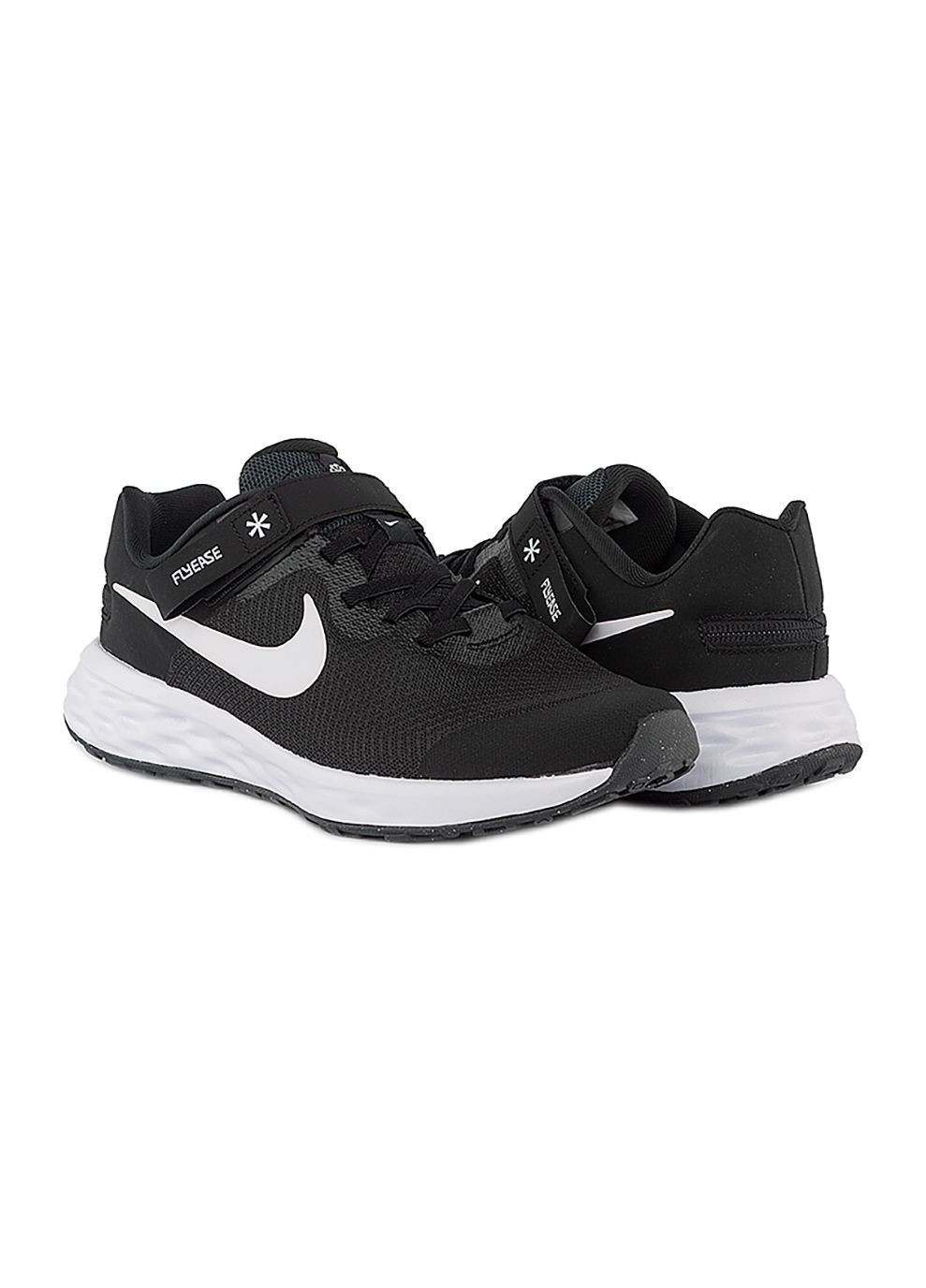 Черные демисезонные детские кроссовки revolution 6 flyease nn черный Nike