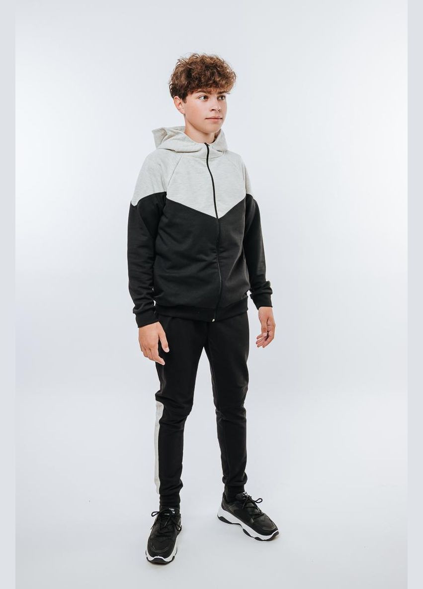 Костюм спортивный для мальчика с капюшоном весенний (толстовка+штаны). Україна (325489191)
