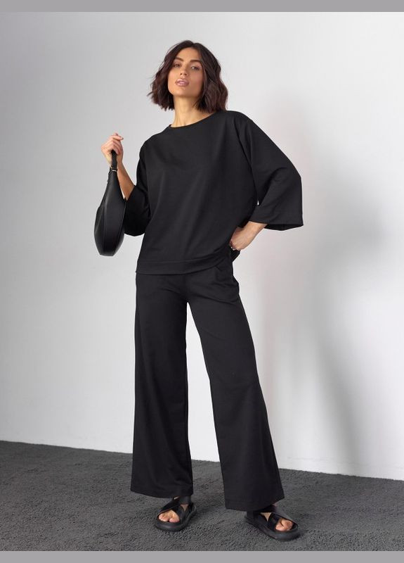 Спортивный костюм 14586 черный ISSA PLUS (301276737)