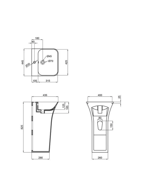 Напольный унитаз-моноблок Crow 450x435x835 White QT0511G315WN Qtap (381925292)