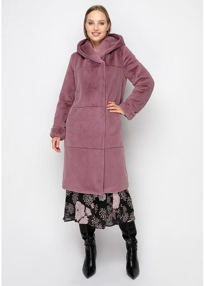 Роскошное Эко-Меховое Пальто 8291M-C Розовый SAM S Samange (367724849)