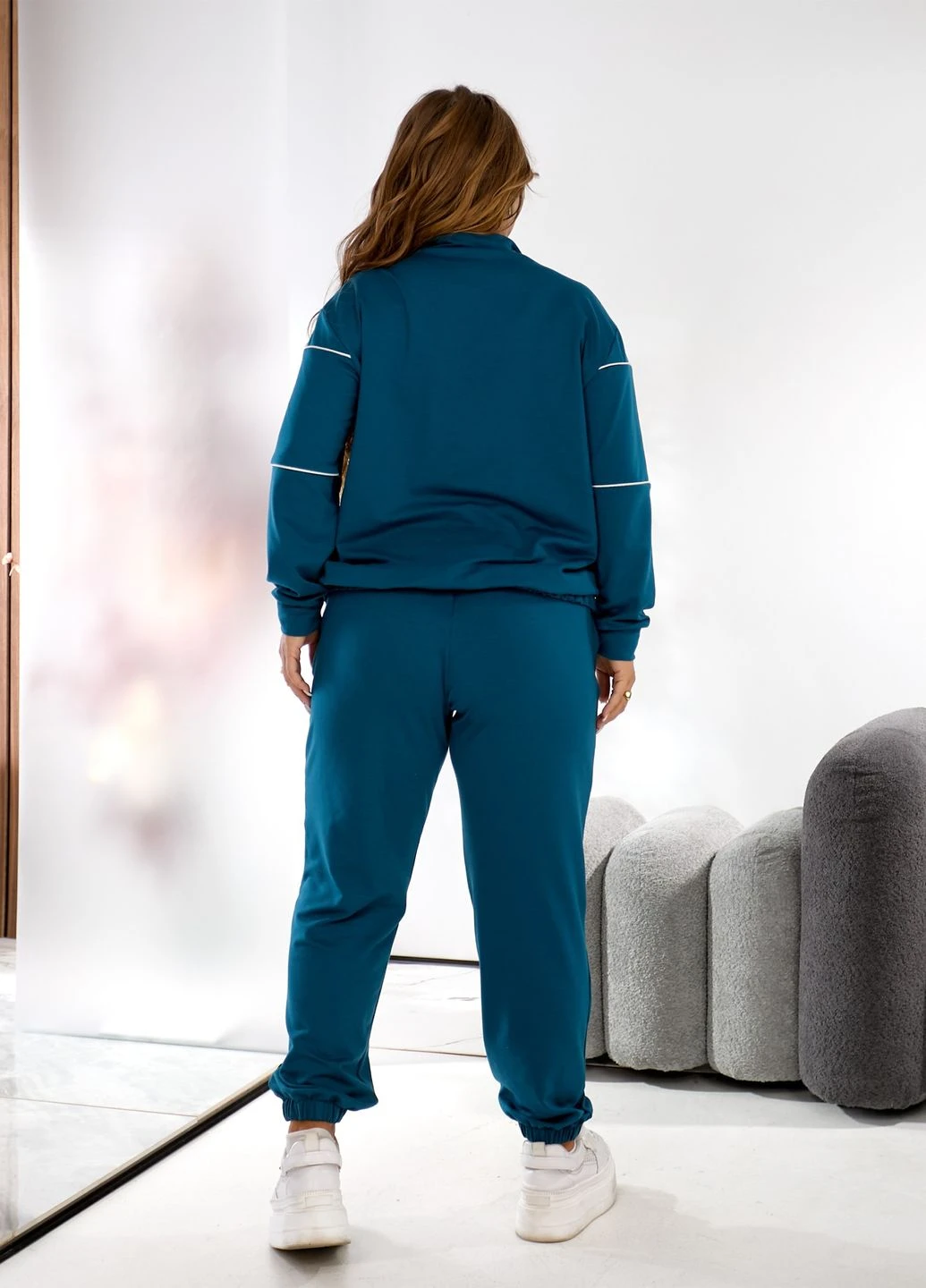 Женский спортивный костюм оверсайз демисезонный No Brand (361269461)