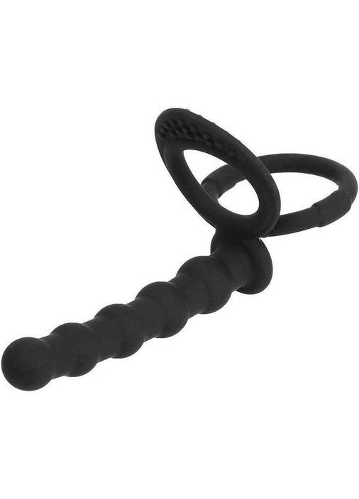 Подвійне ерекційне кільце з фалоімітатором для проникнення 15 см K000869 No Brand (366887739)