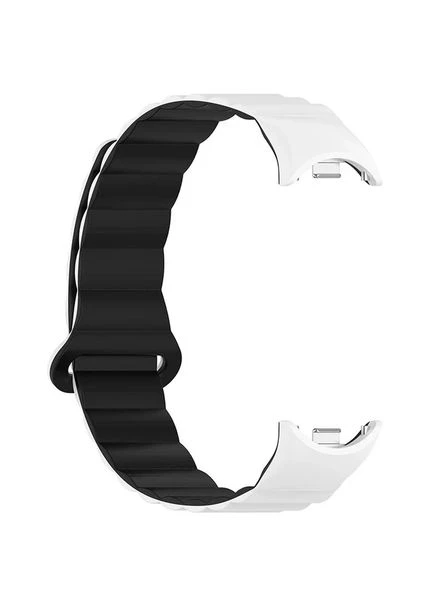 Ремінець Dual-color Magnetic для Xiaomi Mi Band 9/8/10 (White / Black) Epik (379305646)