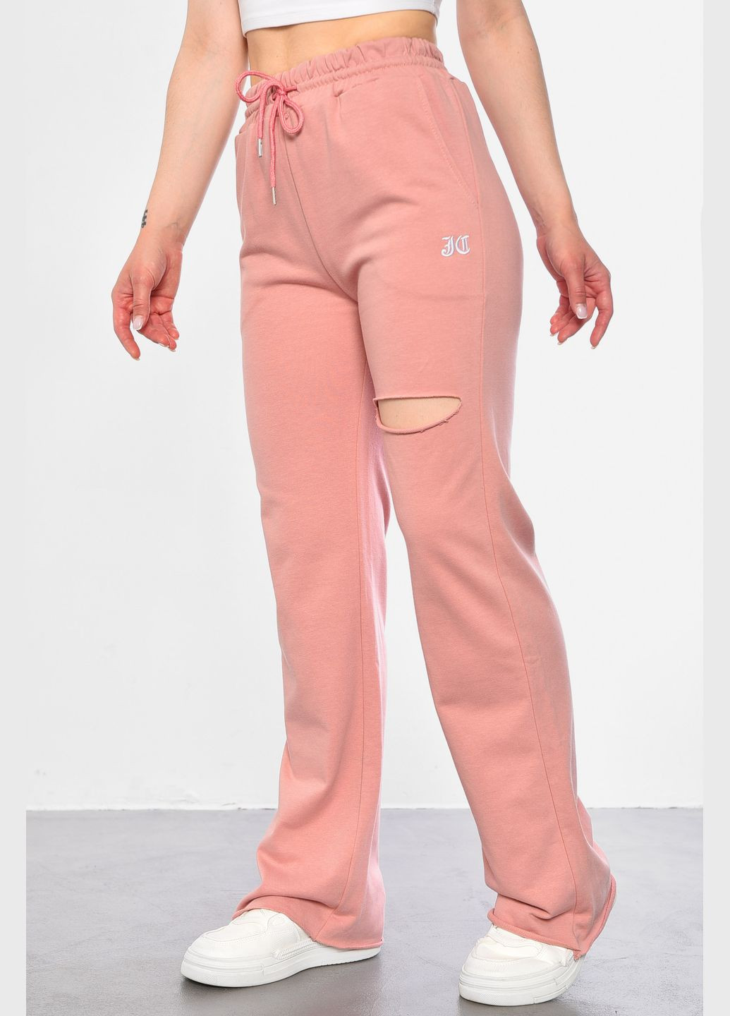 Спортивні штани рожевого кольору Let's Shop (295469966)