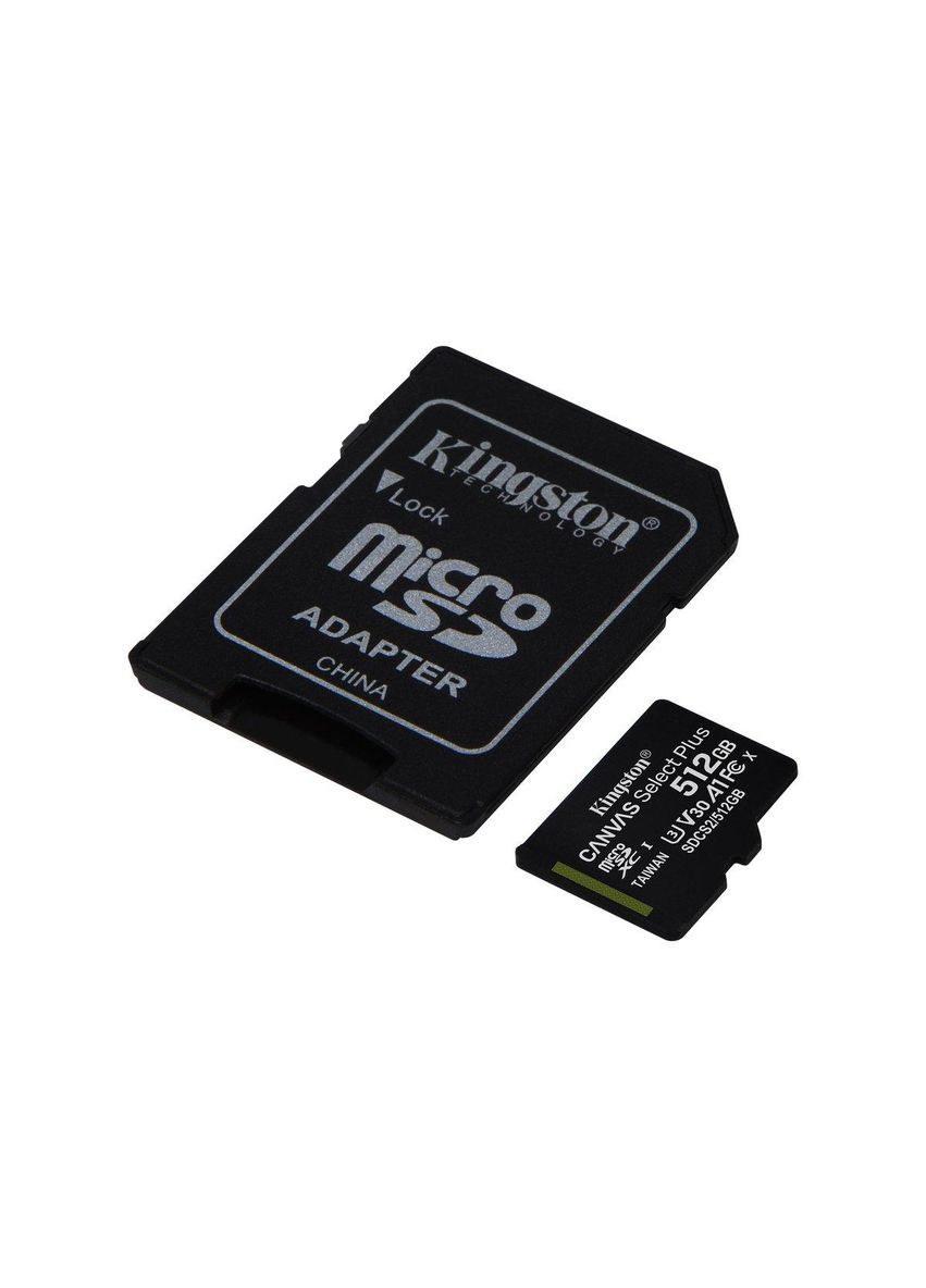 Карта памяти microSDXC (UHS-1) Canvas Select Plus 512Gb 10 А1 (R-100MB/s) (adapter SD) Kingston (334116970)