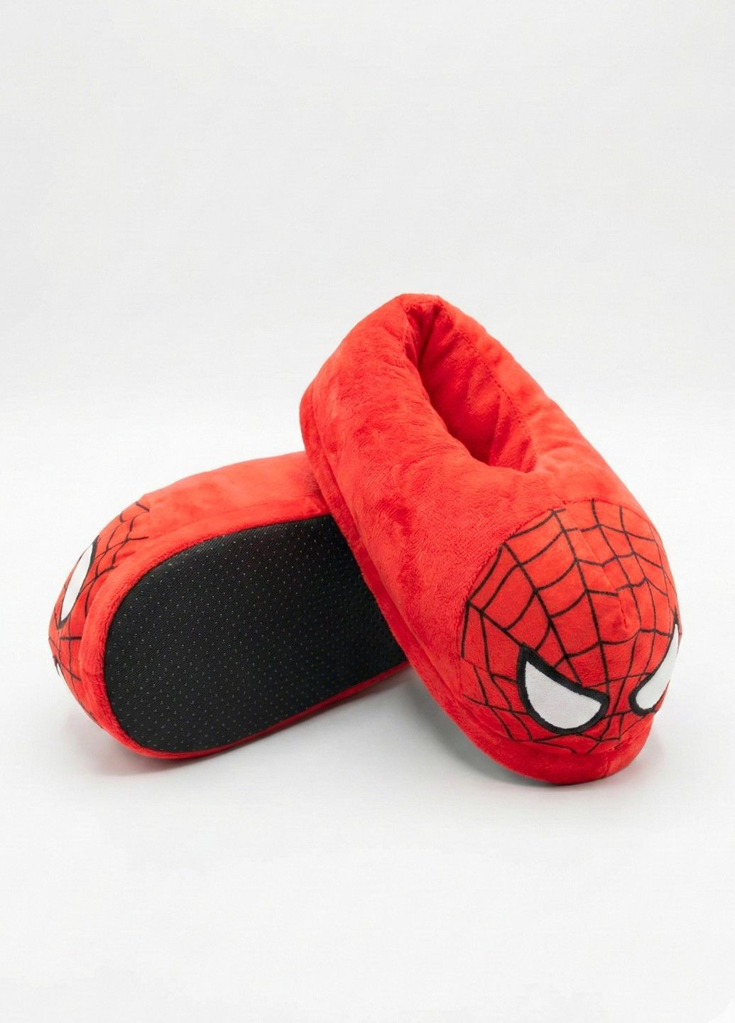 Капці домашні Людина Павук дитячі червоні плюшеві Lalapka (370858909)