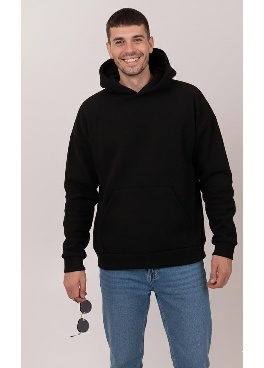 Черный худой диагональ мужской TvoePolo худі (369563290)