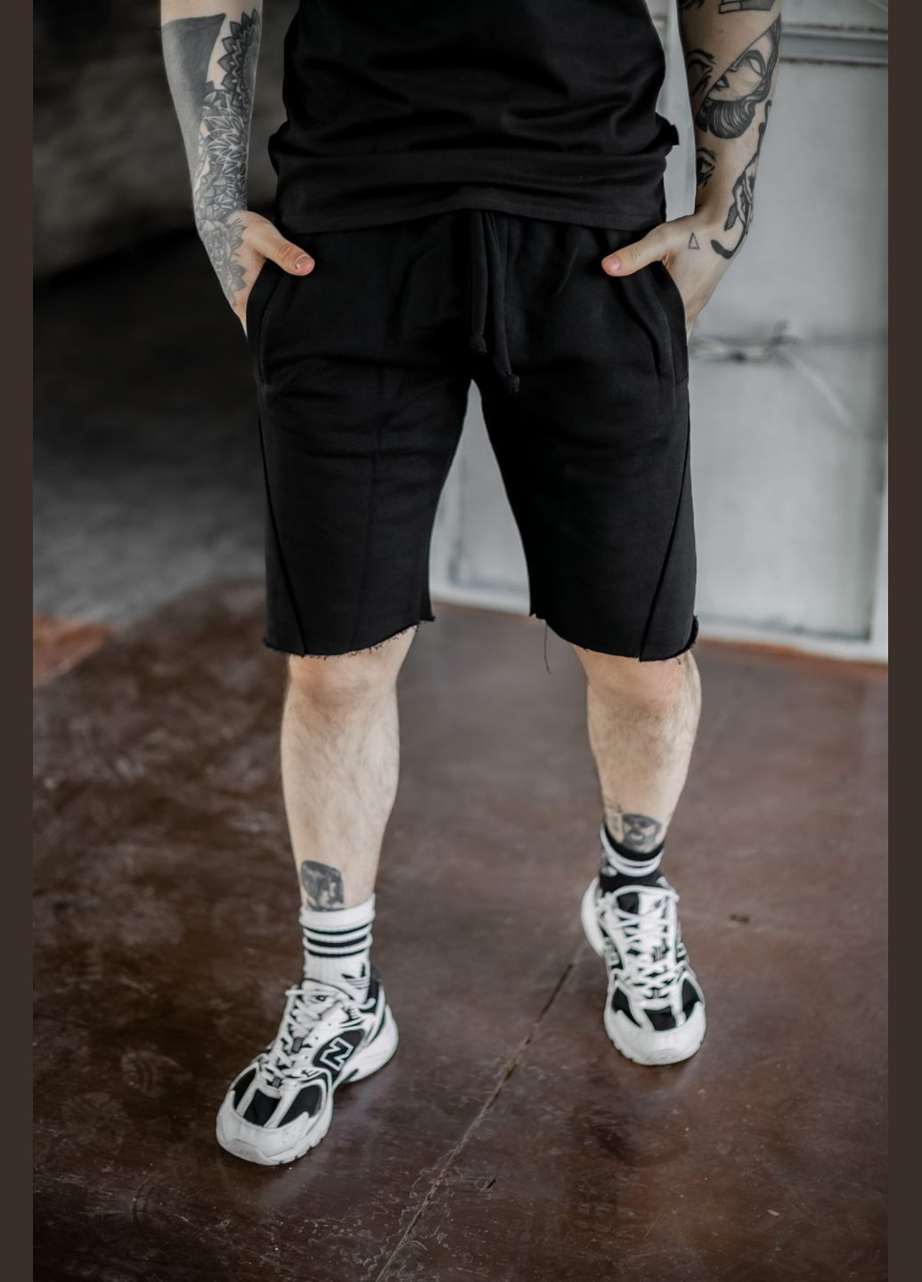 Шорти чоловічі трикотажні чорні Intruder (329404768)