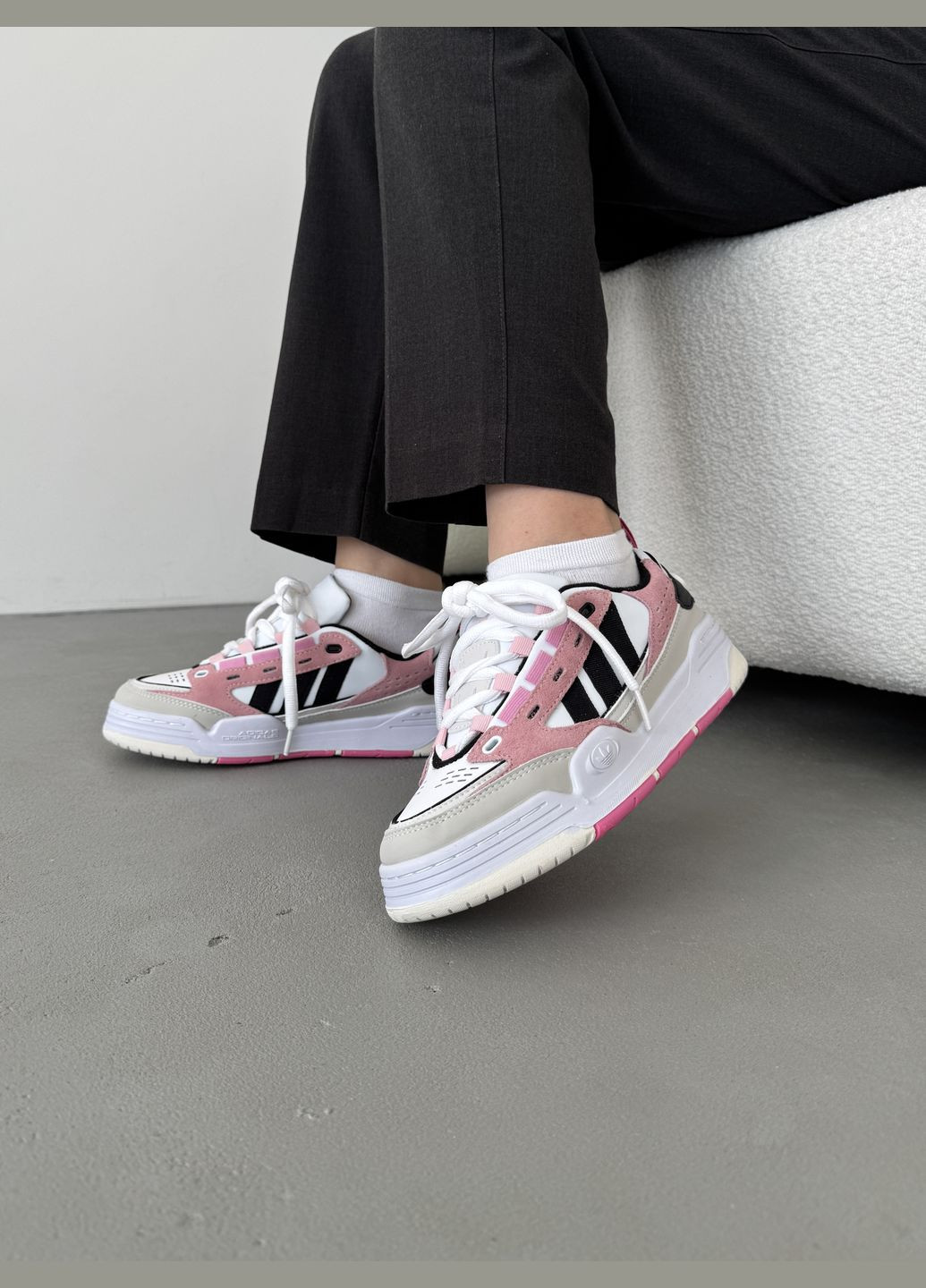 Кроссовки женские Adidas ADI 2000 white pink | Адидас АДИ 2000Х белые розовые No Brand белые демисезоны (316231415)
