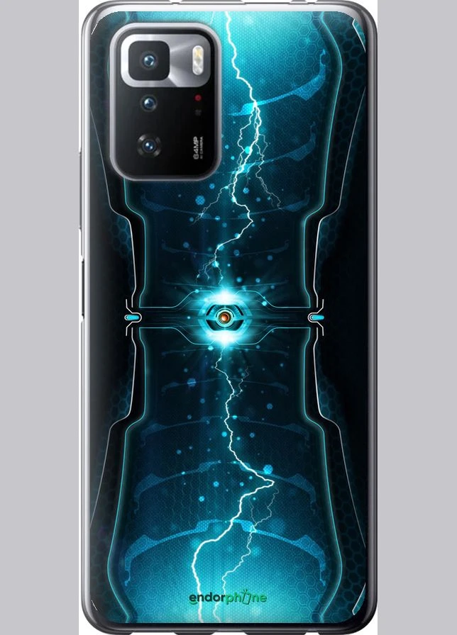 Чехол на Xiaomi Redmi Note 10 Pro 5G Молнии в цилиндре "120u-3333-70447" Endorphone (366381554)