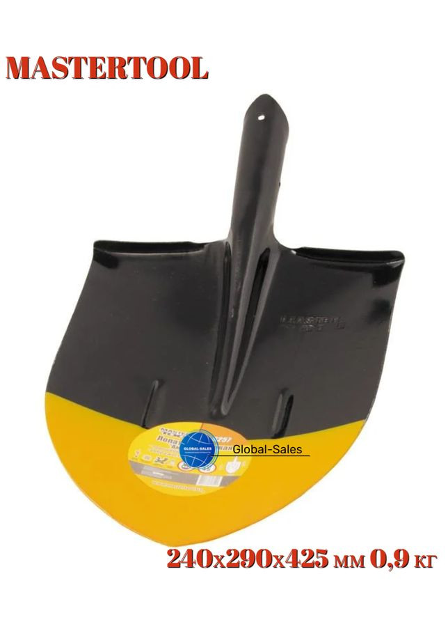 Лопата штыковая Mastertool 220 x 300 мм x 0.9 кг черная (14-6254) Master Tool (335048326)