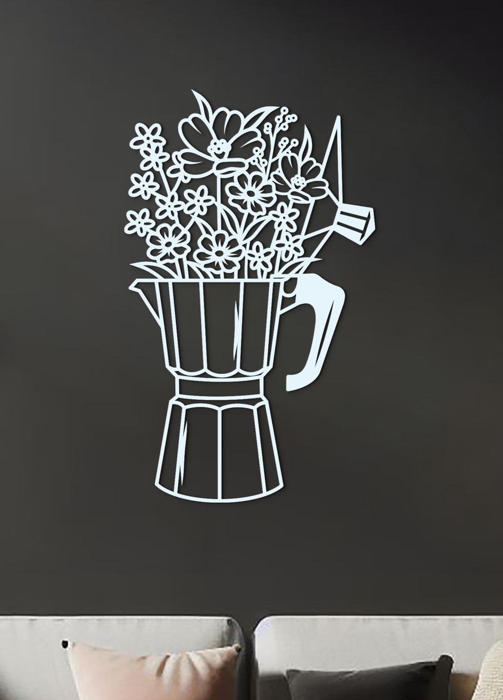 Сучасна картина на кухню, дерев'яний декор для дому "Арома кава", оригінальний подарунок 70х43 см Woodyard (292013067)