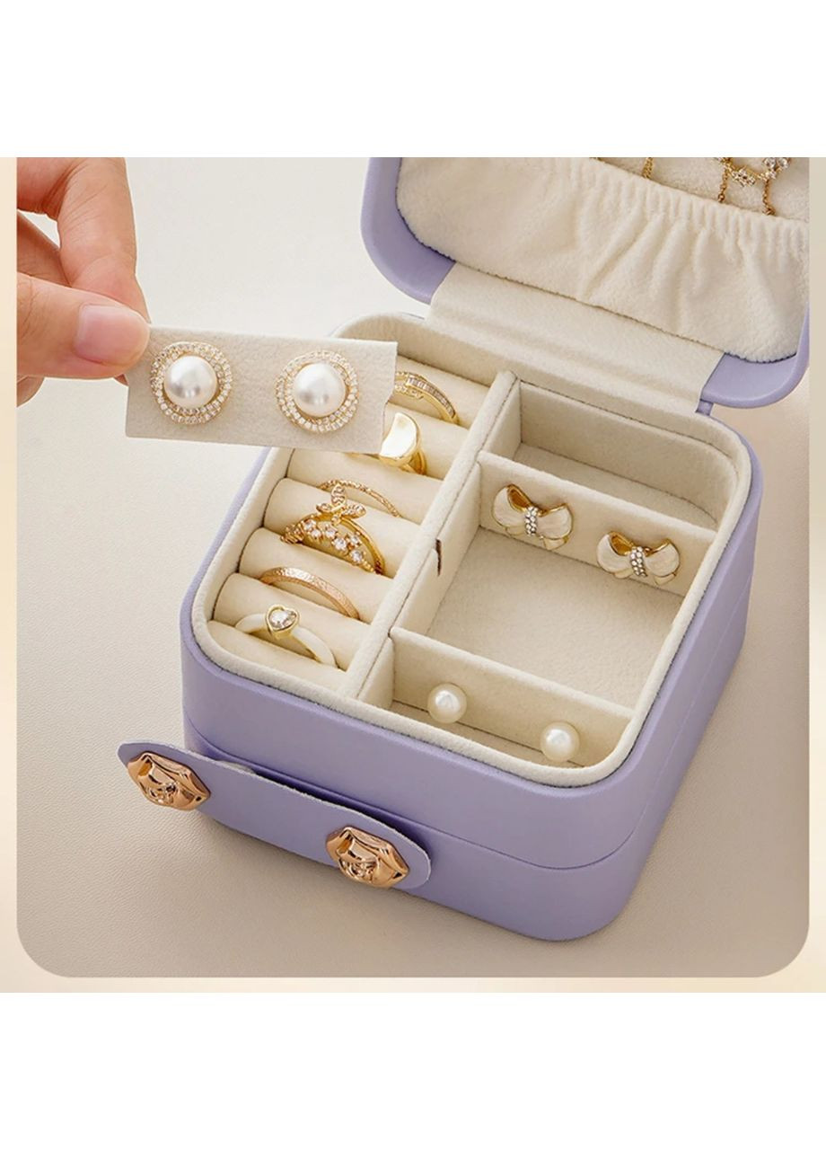 Двухуровневый вместительный ящик для украшений с двумя зонами хранения Белая No Brand (326970318)