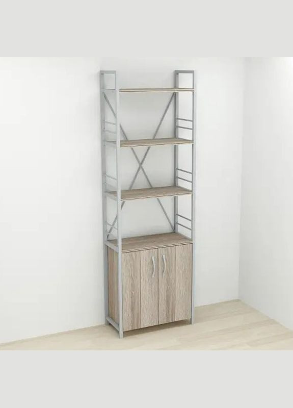 Етажерка 4/60 Серії Конект з тумбою 179x60x28 Сірий ДСП Сонома Трюфель (FRD-102481) Ferrum-decor (353500403)