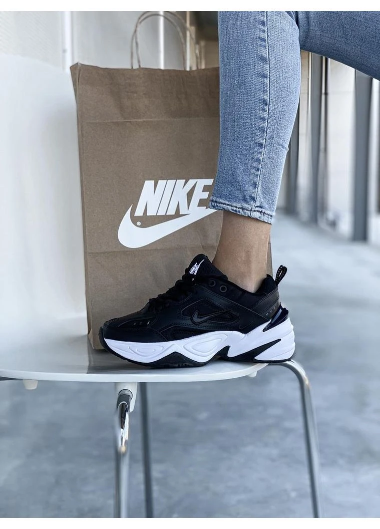 Білі кросівки чоловічі nike m2k tekno black white 3 найк м2к текно білі демісезон No Brand
