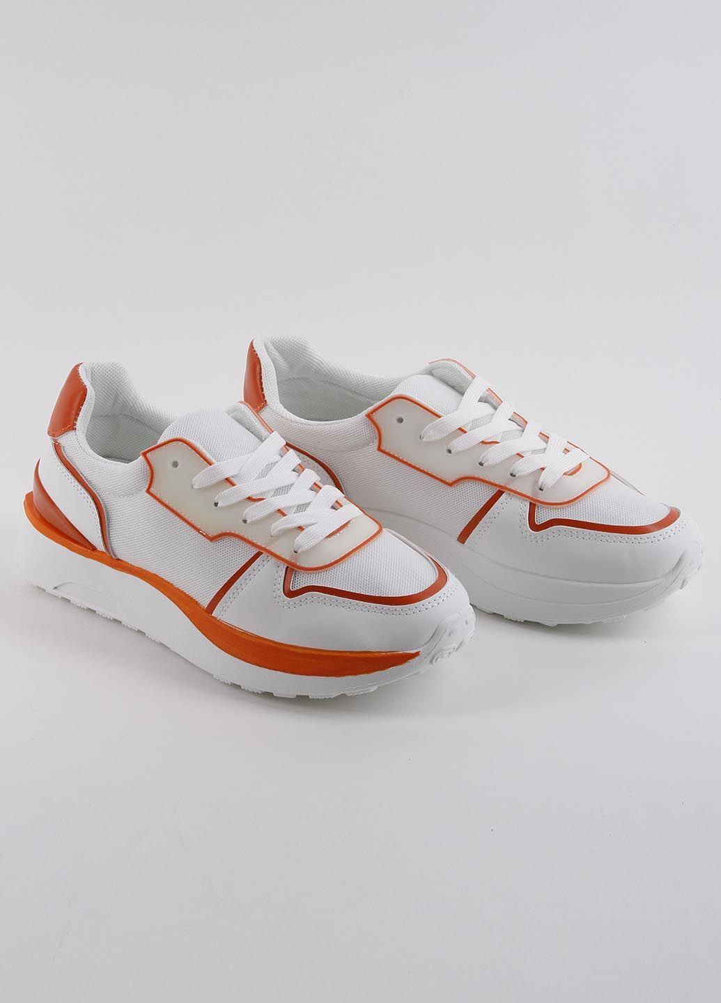 Белые демисезонные кроссовки женские оранжевый 339026 Power