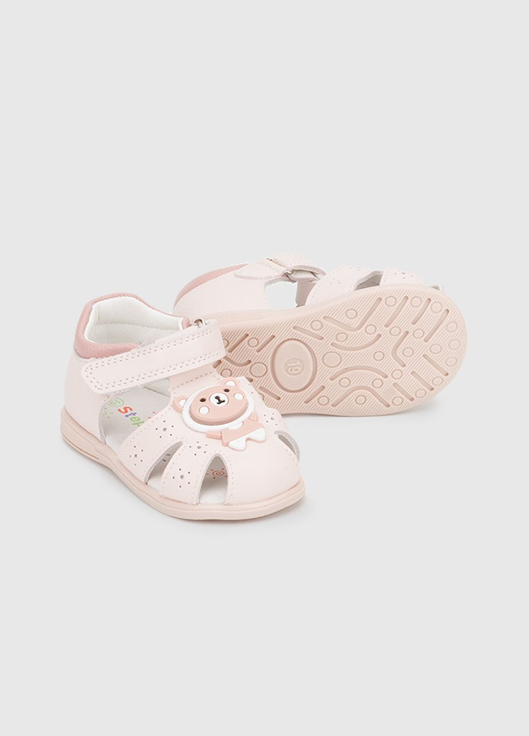 Пудровые босоножки для девочки al881l пудровый (2000990516268s) shop (2000990516268) Stepln